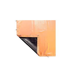 Lona PVC 2 x 3 Metros - Laranja/Preta 