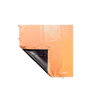 Lona PVC 3 x 3 Metros - Laranja/Preta + BRINDE