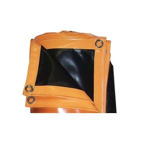 Lona PVC 10 x 20 Metros - Laranja/Preta