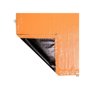 Lona Caminhão PVC 4 x 6 Metros - Laranja/Preta - Viniflex + BRINDE INVICTA