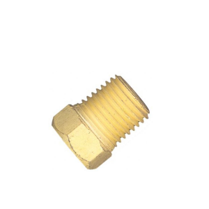 Plug Sextavado Rosca Macho NPT 1/4 Pol em Latão - Lubefer