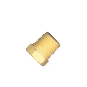 Plug Sextavado Rosca Macho NPT 1/2 Pol em Latão - Lubefer