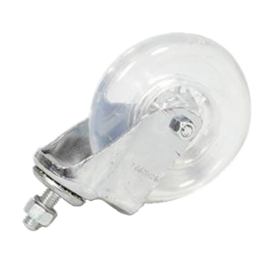 Rodízio 3 Pol. Gel Cristal Esp. Giratória Rosqueada - Schioppa