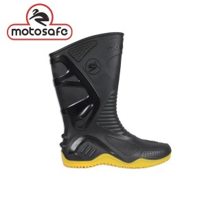 Bota PVC Motosafe Preta c/f Solado Amarelo nº 44 - Bracol