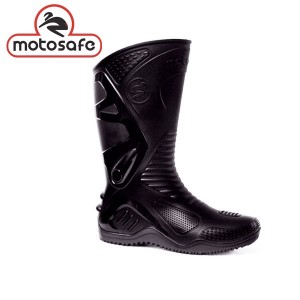 Bota PVC Motosafe Preta c/f Solado Preto n° 44 - Bracol 
