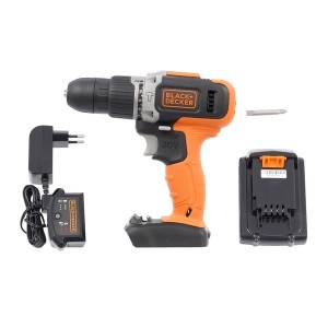 Parafusadeira/Furadeira de Impacto a Bateria 20V Li-Ion 3/8 Pol. 45Nm e Carregador Bivolt - Black Decker