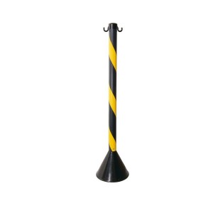Pedestal Plástico Zebrado Preto/Amarelo