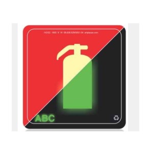 Placa Extintor ABC Fotoluminescente 15x15