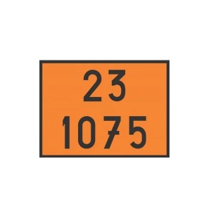 Placa Numerologia 23 1075 Transporte de Gás 40x30cm