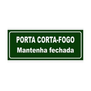 Placa Porta Corta Fogo 22x11