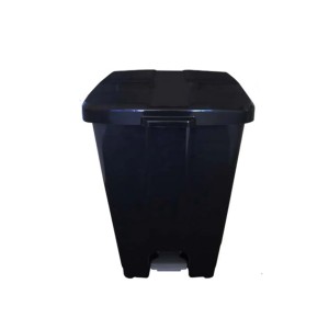 Cesto de Lixo 25 L Quad. Pedal Preto