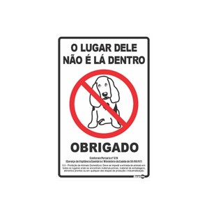 Placa em Poliestireno Proibido a Entrada de Animais PS-298