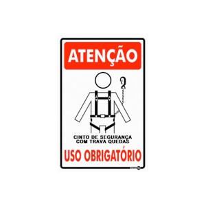 Placa Sinalizadora Uso Obrigatório Cinto c/ Trava - Encartale