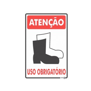 Placa Sinalizadora Bota Uso Obrigatório - Encartale