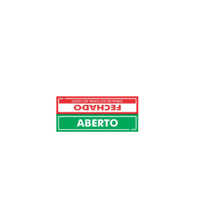 Placa Aberto/Fechado PS-519F/V - Encartale