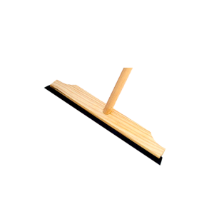 Rodo de Madeira 40cm Borracha Simples com Cabo
