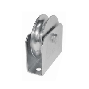 Roldana Portão 2.1/2" U com Suporte Fechado Parafuso 