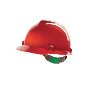 Capacete Aba Frontal com Jugular Vermelho - msa