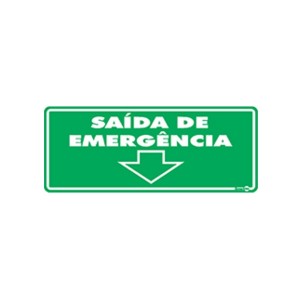 Placa em Poliestireno Saída de Emergência PS-114