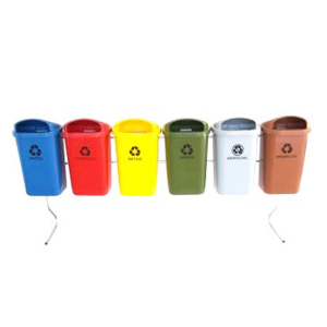 Conjunto p/ Coleta Seletiva com 6 Cestos 50 L