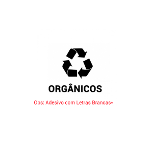 Adesivo Cesto Lixo Orgânico (letras brancas)