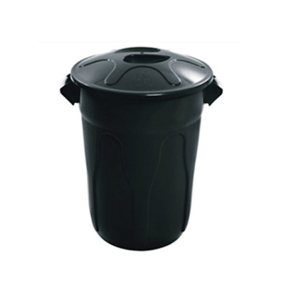 Cesto de Lixo 100L Com Tampa - Preto