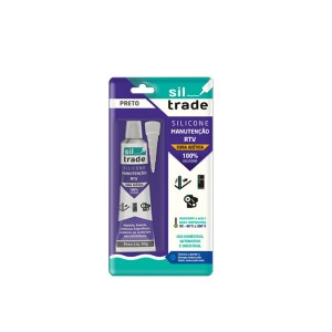 Silicone Preto Acétino 50G - Sil Trade
