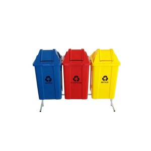 Conjunto para Coleta Seletiva com 3 Cestos de 100L