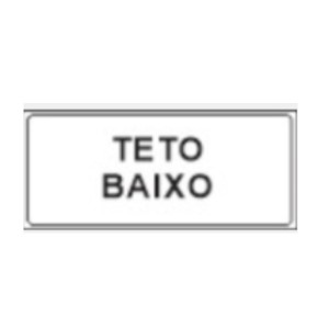 Placa Teto Baixo 30x13