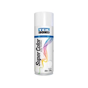 Tinta Spray Super Color Branco Brilhante Uso Geral 350ml - TekBond