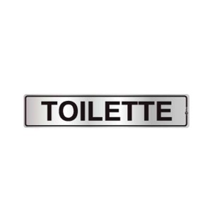 Placa Inox Toilette 30x6.5