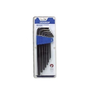 Jogo de Chaves L Hexagonais 3.2mm Longa com 10 Pçs - Gedore