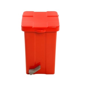 Cesto de Lixo 25 L Quad. Pedal Vermelho