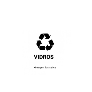 Adesivo Cesto de Lixo Vidros (Letras Brancas)