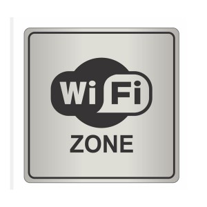 Placa Inox Wifi 15x15