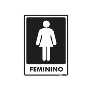Placa Banheiro Feminino Ps65 - Encartale 