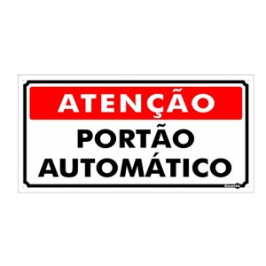 Placa Metal Atenção Portão Automático Pm824 - Encartale