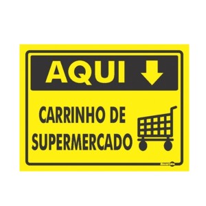 Placa Carrinho De Supermercado Ps457 - Encartale