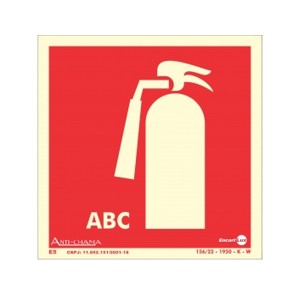 Placa Extintor ABC de Incêndio Fot Paf481 - Encartale
