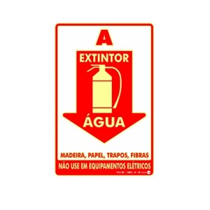 Placa Extintor Água Fotoluminescente Paf301 - Encartale