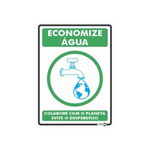 Placa Economize Água Ps638 - Encartale 