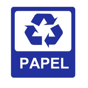 Placa Lixo Reciclável Papel 20x15