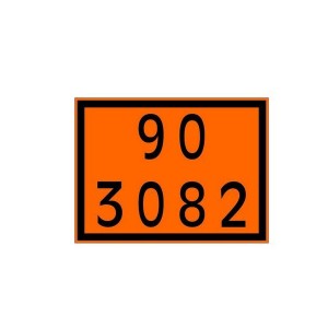 Placa Numerologia 33 1263 Transporte de Gasolina e Diesel 40x30cm