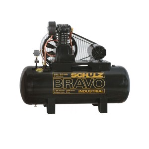 Compressor de Ar de Pistão Alta Pressão 20 Pés 200L Trifásico - CSL20BR/200 - Bravo - Schulz