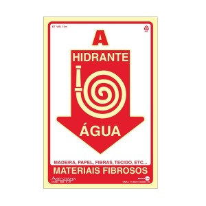 Placa em Poliestireno Hidrante Água PS-87
