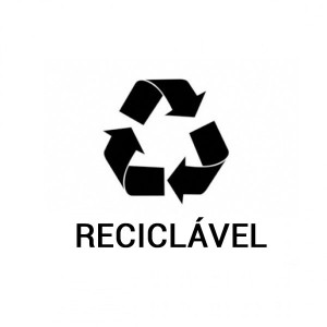 Adesivo Coleta Seletiva Reciclável - (Letras Branca)
