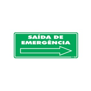 Placa em Poliestireno Saída de Emergência PS-115